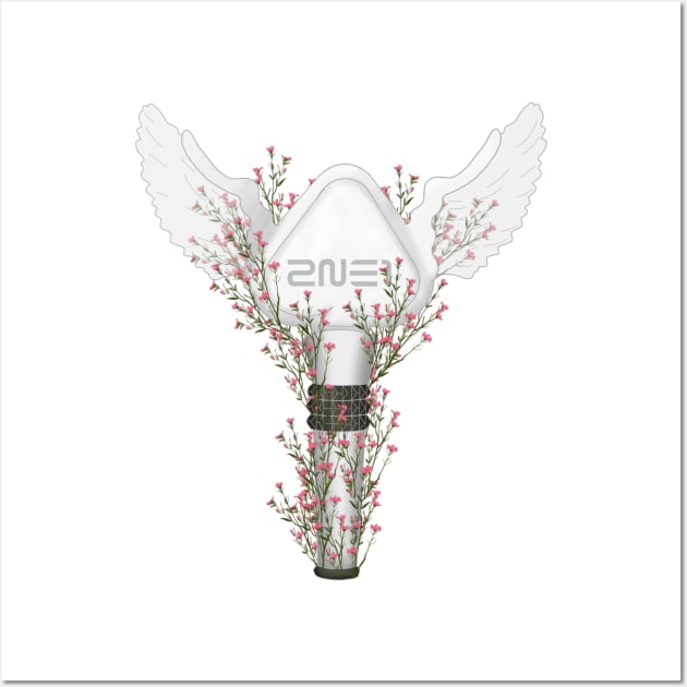 2NE1 Floral Lightstick Wall Art by RetroAttic